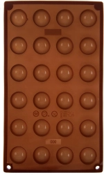 Silikoninė formelė pralinams ir šokoladukams, ruda 30 × 17,5 × 1,5 cm