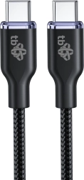 USB-C į USB-C kabelis 60 W „Glamour“, 1,5 m, juodas