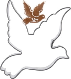 Nerūdijančio plieno balandžio formelė 6 cm