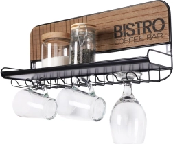 Sieninis laikiklis taurėms ir puodeliams „Bistro“
