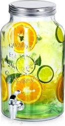 Stiklinis gėrimų dozatorius su čiaupu 6,2 l