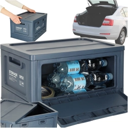 Stovyklavimo dėžė – sulankstomas boksas 25 l mėlynas