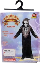 Vaikiškas karnavalinis kostiumas skeletas 120–130 cm