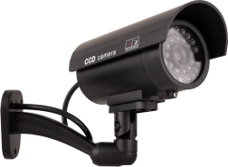 Dummy security camera with IR LED, black