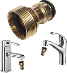 Žalvarinis čiaupo adapteris G3/4 sodo žarnai