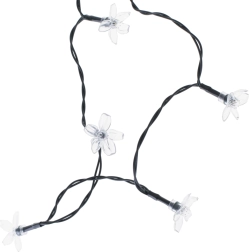 Saulės sodo švieselių girlianda gėlytės 7 m, 50 LED, įvairiaspalvė