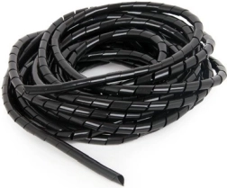 Kabelių organizatorius – spiralinis apsauginis gaubtas 12 mm, 10 m, juodas