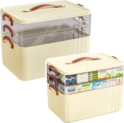 Vaistų organizatorius – erdvi daugiasluoksnė namų vaistinėlė