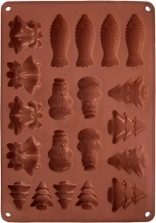 Silikoninė forma sausainiams ir praliniams, ruda 34 × 24,5 × 1 cm