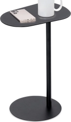 Metalinė šoninė kavos staliukas, juodas, 35 × 25 × 53 cm
