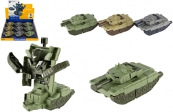 Transformuojamas plastikinis tankas/robotas 14 cm su inercija