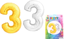 Pripučiamas balionas skaičiaus 3 formos