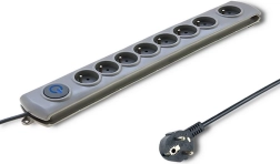 Surge Protector Quick Switch 8 Sockets, 3m, Gray