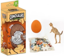30 dalių dėlionė „Dinozauras“ ir kiaušinis su skeletu