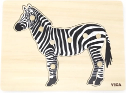 Medinė Montessori dėlionė VIGA – zebra