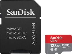 SanDisk Ultra microSDXC atminties kortelė 128 GB A1 140 MB/s + SD adapteris