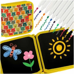 Nešiojama piešimo knygelė – kreidos lenta su meškučių motyvu