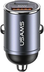 Car Charger 30W 1xUSB+1xUSB-C Fast Charge