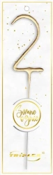 Sparkler number 2, 16.5 cm, gold