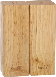 Druskos ir pipirų malūnėliai iš kaučiukmedžio 5,5 × 5,5 × 15 cm BERRETTI