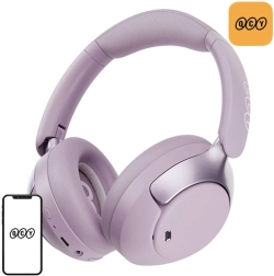QCY Wireless Headphones with ANC and Hi‑Res Sound – Purple