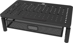 Monitoriaus ir nešiojamojo kompiuterio stovas 13–32" su stalčiumi