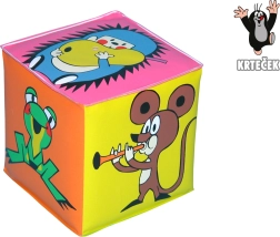 Čiauškianti plastikinė kaladėlė KRTAUKIS 7 × 7 cm