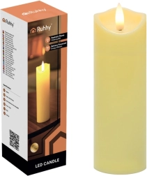 LED žvakė 17 × 5 cm su mirguliuojančios liepsnos efektu RUHHY