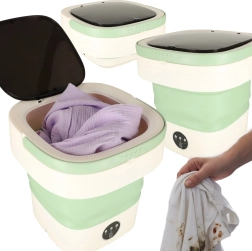 Foldable travel mini washing machine 12 l green