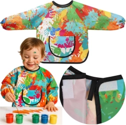 Kruzzel kids’ waterproof protective apron for painting 1–3 years