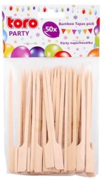 Bambukinis party smeigtukas 12 cm TORO, 50 vnt.
