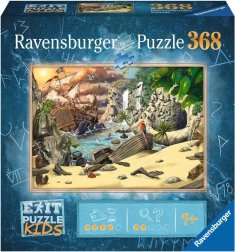 Ravensburger EXIT Puzzle Kids – piratų nuotykis, 368 detalės