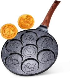 Granito keptuvė kiaušiniams, 7 angų, BLACK & WOOD, 26 cm