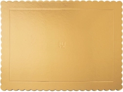 Auksinė stačiakampė torto padėkliukas 40 × 30 cm