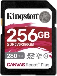 Memory Card Kingston Canvas React Plus 256GB 280/150 MB/s U3 V60 SD