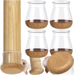 Silikoniniai kėdžių kojelių antgaliai su veltiniu 13–23 mm, 4 vnt. rinkinys RUHHY