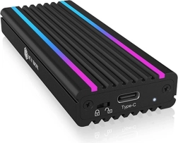 Aluminum enclosure for M.2 NVMe SSD with RGB lighting USB‑C 10 Gb/s