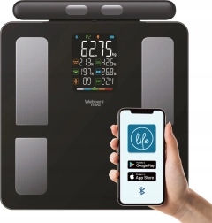 Analytical bathroom scale with 15 parameters