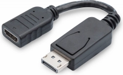 DisplayPort į HDMI adapteris, 1080p 60 Hz, juodas, 0,15 m