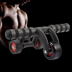 Pilvo treniruoklio ratas su kelių kilimėliu, 4 ratukai