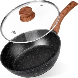 Granitinė keptuvė su stikliniu dangčiu GRANITICA WOOD 24 cm, 2,2 l