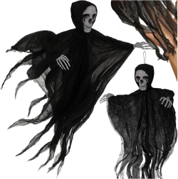 Pakabinamas juodas skeletas RUHHY 70 cm – helovino dekoracija