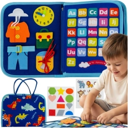 Kruzzel sensory busy book Montessori blue - 1 piece