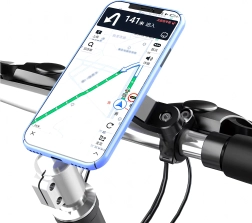 Telefonų laikiklis dviračiui ir motociklui su vibracijų slopinimu