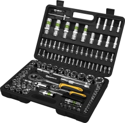Ratchet socket and bit set, 108-piece