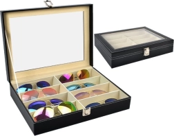 Akinukų dėklas su stikliniu dangčiu, 8 skyreliai SOULIMA