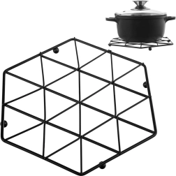 Metalinis padėkliukas po puodu RADKA 22,5 cm – juodas