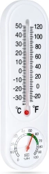 Baltas termometras su higrometru, 22 cm