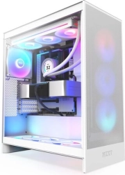NZXT H7 Flow RGB white PC case (mid‑tower, 2024)