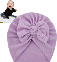 Vaikiškas turbanas su kaspinu – violetinis